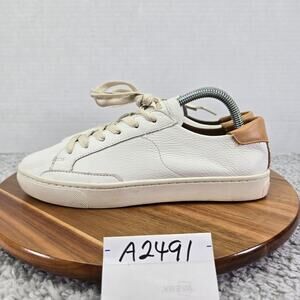 Soludos Womens 8.5 The Original Ibiza Oasis White Leather Casual Daily Sneaker